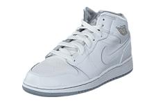 Nike Air Jordan 1 Mid Bg White Wolf Grey